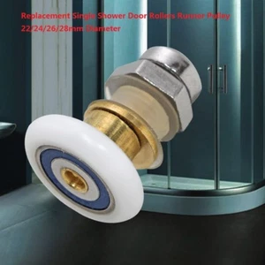 Replacement Single Shower Door Rollers Runner Pulley 22/24/26/28mm Diameter  - Picture 1 of 6