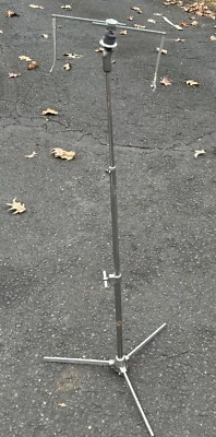 Suporte de prato reto base tripé Slingerland vintage década de 1960 Cymbal Sizzler - Imagem 1 de 4