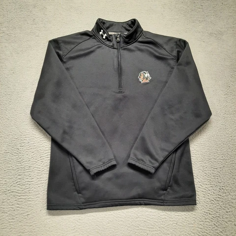 Under Armour North Dakota Fighting Sioux Sweatshirt Jacket Men's Small Black UND Cover