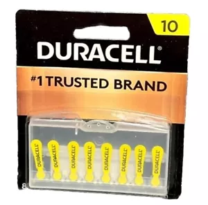 Duracell # 10 Hearing Aid Batteries 8-Pack • 1.45 Volt Zinc Air • DA10B8ZM • NEW - Picture 1 of 4
