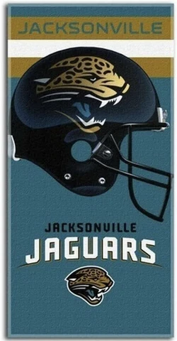 NFL Jacksonville Jaguars Helmet Beach Towel, 30" x 60" Cotton Cover