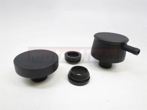 Black Aluminum Valve Cover Breather PCV Oil Cap Chevy Ford Mopar SBC BBC HotRod - Picture 1 of 2