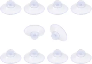 10 Pack 20mm Suction Cups for Glass Table Tops, Rubber Transparent Sucker Pads - Picture 1 of 8