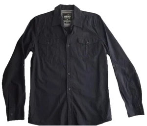 JeansWest Shirt Long Sleeve Classic Fit With Roll Up Sleeves Mens Size Small - Picture 1 of 8
