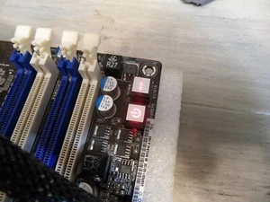 ASRock P55 Deluxe Motherboard For Parts Lights Come On No Video - Picture 1 of 12
