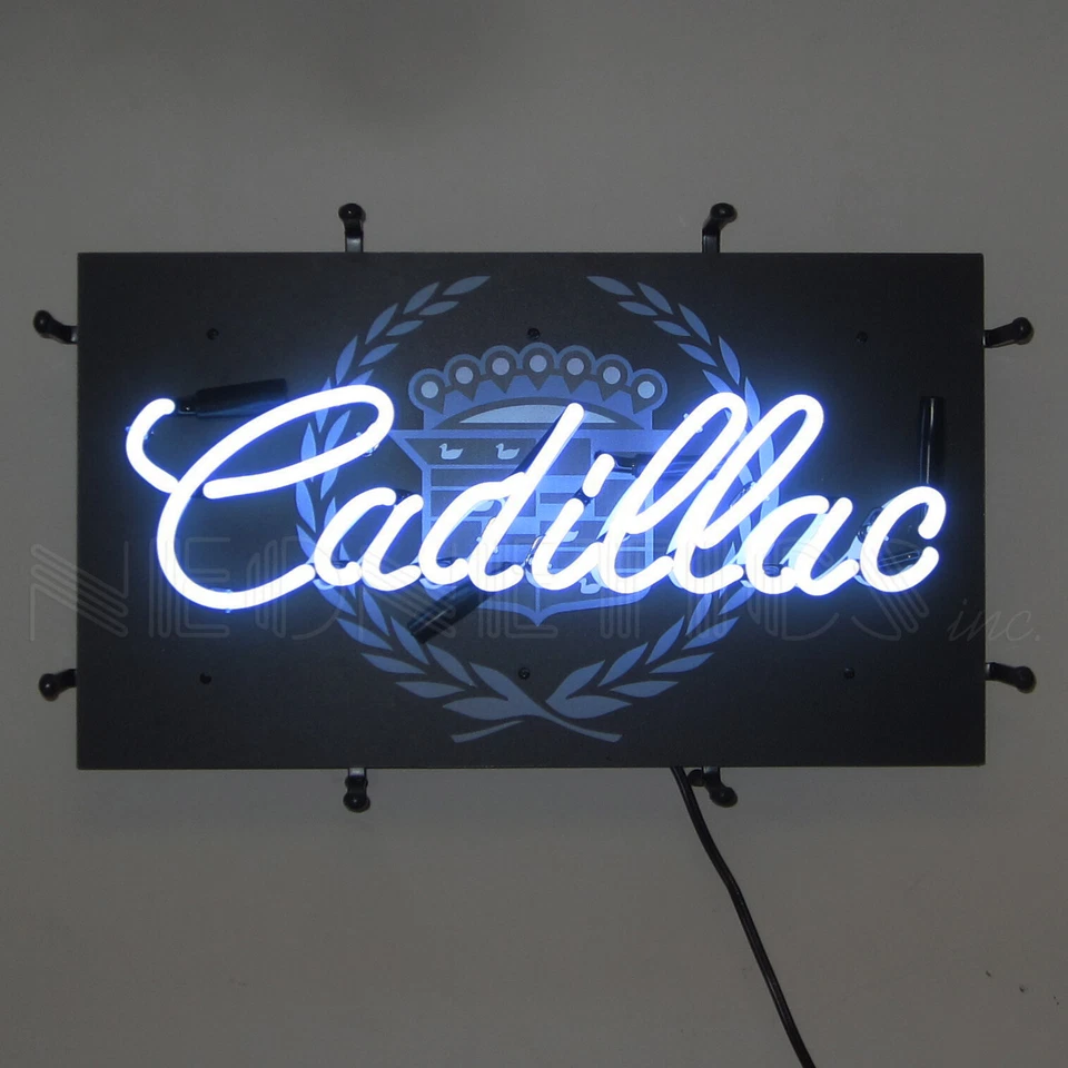 Cadillac Script Wall Mount Colorful Junior Neon Sign Neonetics 22" X 12" 5SMLCD - Image 1 of 1