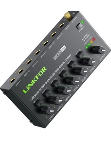 Linkfor 6 Channel Stereo Mini Audio Mixer Metal Shell RCA Input & Output Passive - Picture 1 of 15