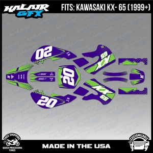 Graphics Kit for Kawasaki KX65 (1999-2024) KX 65 Spear Series - Purple - Picture 1 of 4