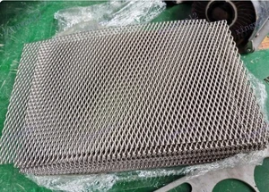 0.5/1mm thickness pure Titanium Metal Grade Mesh Perforated Diamond Holes 1pc - Picture 1 of 6