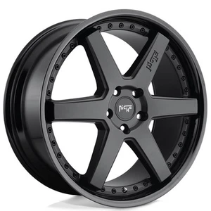 F20x9/R20x10.5" Staggered Niche Wheels M192 Altair Matte Black Face/Gloss Black - Picture 1 of 10