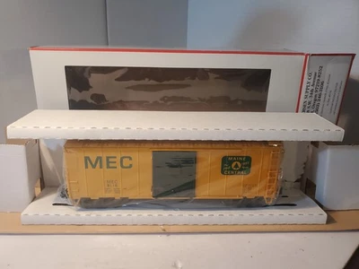 Peterson Supply Co. O Gauge Maine Central Orange Steel Boxcar Hi-Rail # 8116 NIB - Image 1 of 4