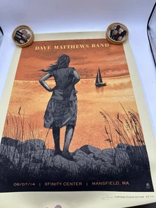 Dave Matthews Band Poster 6/7/2014 Mansfield MA Signed & Numbered  78/770 - Picture 1 of 5