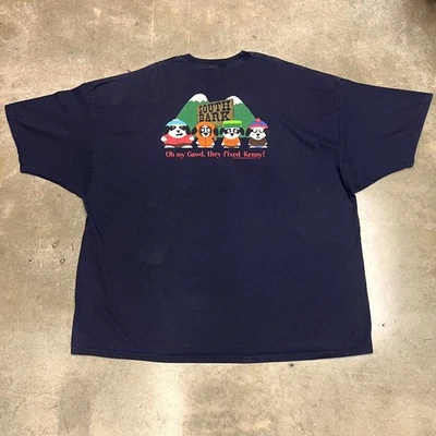 Винтажная мужская футболка с пародией на больших собак South Park 3XL темно-синяя футболка с коротким рукавом - Изображение 1 из 4