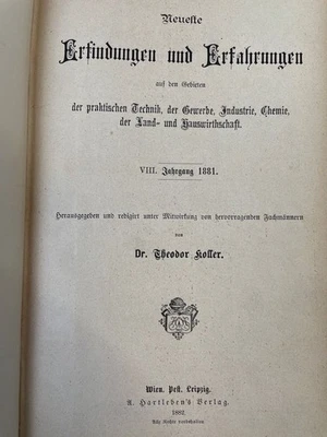 Neueste Erfindungen und Erfahrungen auf den Gebieten der praktischen Techn. 1881 - Bild 1 von 4