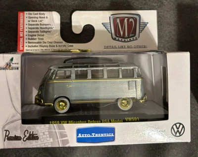 M2 Machines 1/64 1959 Volkswagen Microbus Deluxe USA Model Raw Super Chase VWS01 - Image 1 of 4