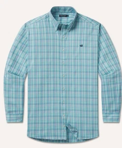 Southern Marsh Hartsville Plaid Button-Down Shirt 2XL Slate Teal Long Sleeve NWT - Picture 1 of 5