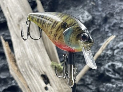 CAT HUNTER CUSTOMS 3.15 Inch .58oz Square Bill Crankbait Paint “Firebellied Bluegill”