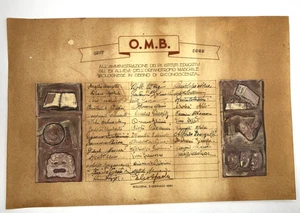 DIPLOMA  COMMEMORATIVO O.M.B. ORFANOROFIO MASCHILE BOLOGNESE 1951 - Picture 1 of 1