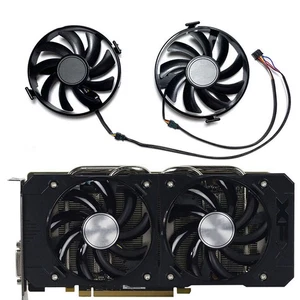 Pour XFX R9 370 380 380X R7 370 360 QICK FDC10U12S9-C Ventilateurs de Refroidissement Carte Graphique - Photo 1/6
