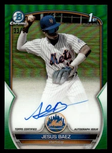 Jesus Baez 2023 Bowman #CPA-JBZ Cromo Auto Verde Erba Rifrattori #33/99 - Foto 1 di 2