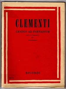 GRADUS AD PARNASSUM. Per pianoforte. Vol I (Cesi-Marciano). Clementi. Ricordi. - Afbeelding 1 van 2