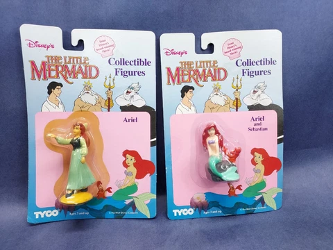 2 TYCO Vintage The Little Mermaid Collectible PVC Figures Ariel & Sebastian Cover