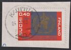 Finland 1968  0,40Mk Good Used Stamp With  ' Kauttua ' Cds  On Piece   (P230).