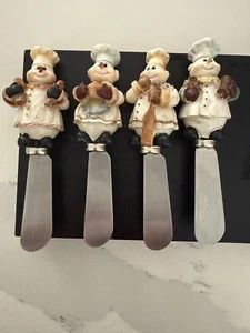 Snowmen Chefs Cheese Spreaders Set / 4 - Bild 1 von 6