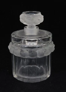 Lalique France Robinson / Mesanges Crystal Perfume Bottle Bird Pattern 5.5" tall - Bild 1 von 7