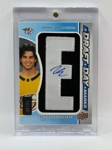 2023-24 SP Game Used Luke Evangelista Draft Day 💥01/35💥 Letter Patch Auto RC - Picture 1 of 2
