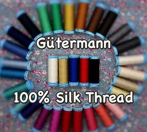 Gütermann Silk Thread -100m Reel 100% Pure Silk for Machine and Hand Sewing  - Picture 1 of 23