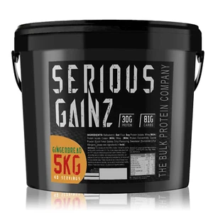 Serious Gainz Lean Mass Muscle Gainer Protein Powder - 5kg - Gingerbread Flavour - Picture 1 of 7