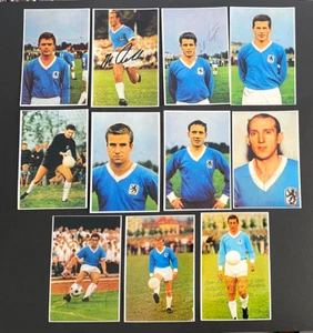 1860 Munich 1965/66 (1ª plaza) lote firmado 11 fotos aprox. 10x15 autógrafos (77) - Imagen 1 de 1