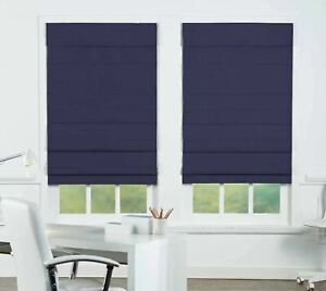 Kitchen Windows Blue Green 20 W x 36L Inches Fabric Custom Solid Lined Roman Shades Blinds for Windows French Doors Doors Artdix Roman Shades Blackout Window Shades
