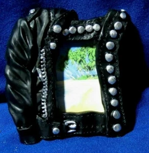 Elvis' Replica of Black leather jacket Picture Frame Refrigerator Magnet So Cute - Picture 1 of 5