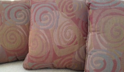 Ethan Allen 3 Decorative Pillows 22" Square Contemporary Transitional Vintage - Image 1 of 4