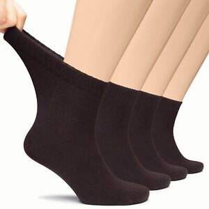 MEN Thin Diabetic Ankle BAMBOO Socks, Solid Colors, MEDIUM, Casual, 4-Pair