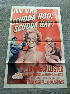 Póster original de la película SCUDDA HOO SCUDDA HAY MARILYN MONROE relanzamiento de June Haver - Imagen 1 de 9