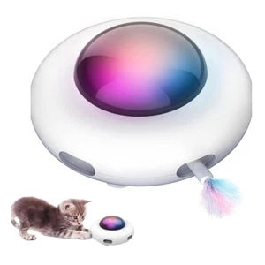 Intelligence Toy Interactive Cat Toy Electronic Feather Toy Cat Kitten Toys UFO - Picture 1 of 12