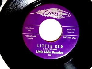 LITTLE EDDIE BRANDON~DORE~LITTLE RED ~ MEGA RARE PROMO~ A MONSTER ~MOD 45 - Foto 1 di 1