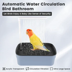 Bird Bath Shower Tub Automatic Circulated Controller Parrot Bath W/Shower Water - Picture 1 of 14