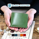 Blanc Couture Bifold Wallet Men'S Coin Purse Genuine Leather Antique Name Engrav
