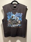 Chemise coupe vintage 1998 Harley Davidson Cut Off Chicago Ridin Out The Storm Panther LG