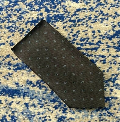 Corbata Armani Collezioni Gris Aqua Geométrica Seda Hecha en Italia Foto 1 de 4