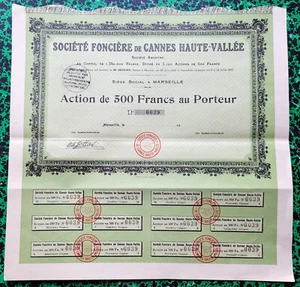 Dépt 06/13 - Cannes Haute Vallée Siège à Marseille - Société Foncière de 1930 - Picture 1 of 1