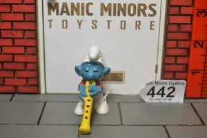 Vintage Smurf Smurfs Schlumpf Figure - Flute - Flautist Smurf - #442 - Picture 1 of 2