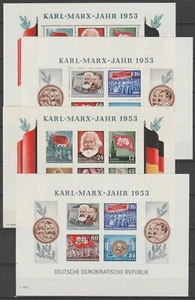 Germany 1953 Karl Marx Blocks perf and imperf  - Picture 1 of 1