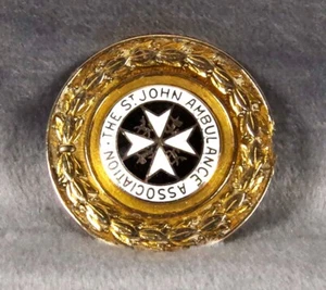 Pin de solapa de ambulancia St John de la Primera Guerra Mundial 14K - Imagen 1 de 2