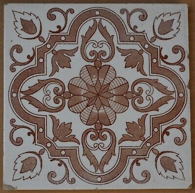 Antique Germany - Transfer Victorian Majolica Tile C1900 • 32.05$