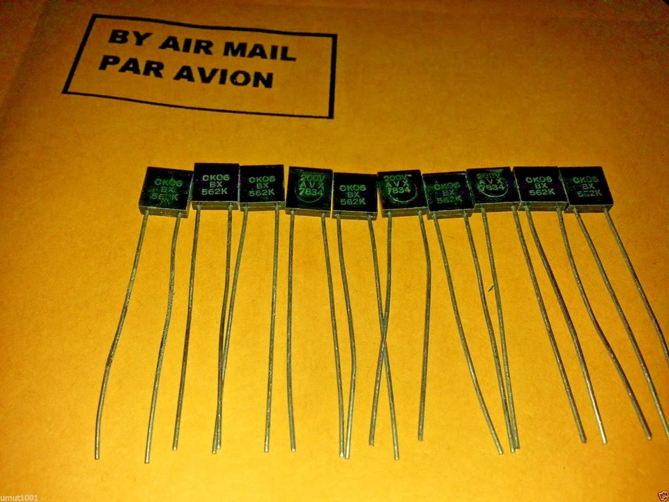 50 piezas NOS AVX CK06BX562K 5.6NF 200V 0.0056UF 200V 10% HQ MIL GR TAPAS DE CERÁMICA! Foto 1 de 1